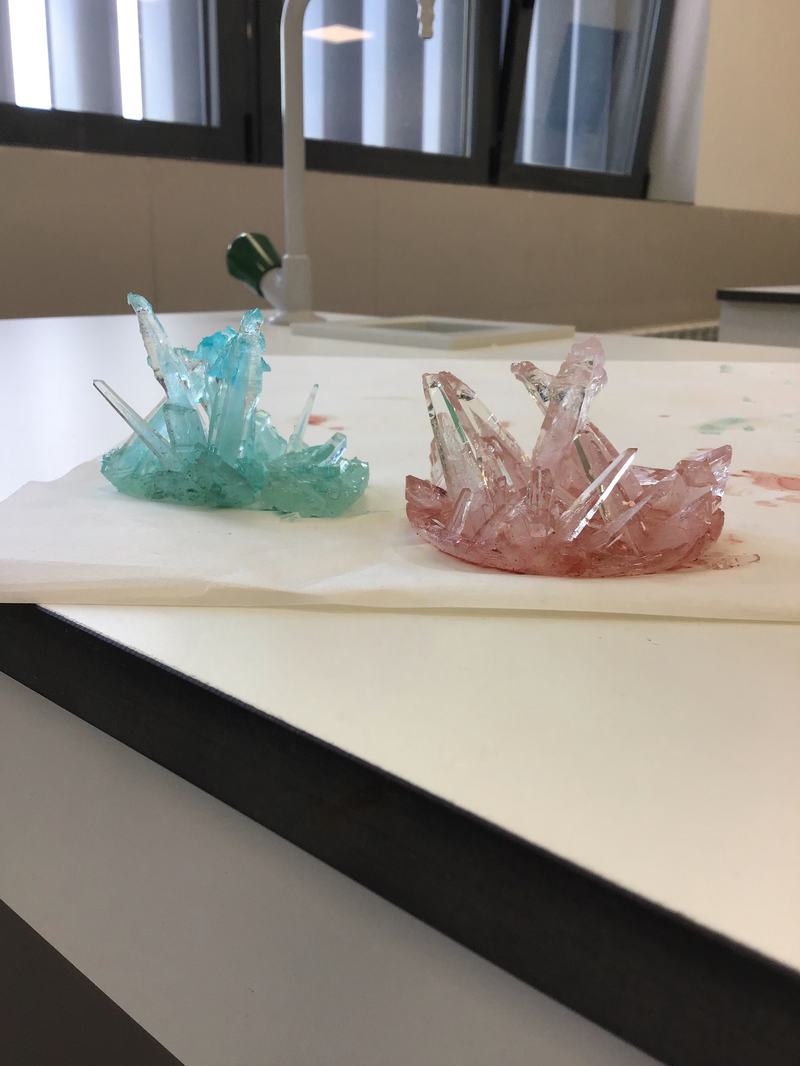 Últimos experimentos de cristalización (4º ESO)