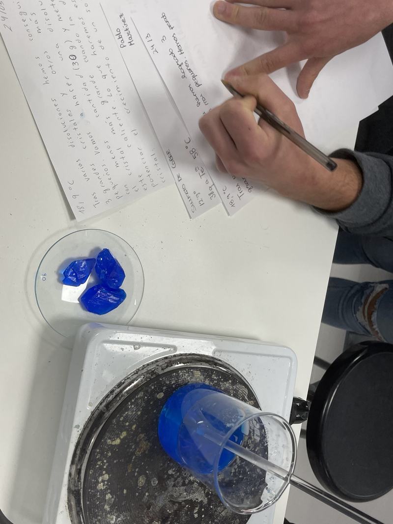 Seguimos con la cristalización (4º ESO)